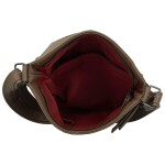 Módní dámská koženková crossbody kabelka Evelyne, khaki