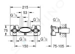 GROHE - Grohtherm SmartControl Montážní těleso pod omítku pro nástěnné kombinace/varianty 26449000