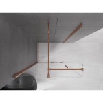MEXEN/S - Velar sprchový kout 120 x 70, transparent, růžové zlato 871-120-070-01-60