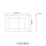 CERANO - Ovládací tlačítko splachování Maxio k WC modulu Basic - ABS - bílá CER-670813