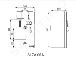 SANELA - Nerezové příslušenství Mincovní automat pro 1-3 sprchy, interaktivní ovládání SLZA 01N