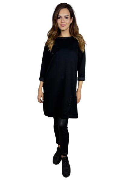 HOSH Mikinové šaty Elenya Velikost: UNI, Barva: Černá