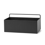 Ferm Living Nástěnný truhlík Rectangle Black / Outdoor, černá barva, kov
