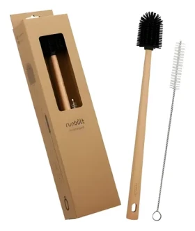 Runbott / Sada kartáčů na čištění lahví / 2 ks / silikonové štětiny / 36 cm (972075RB)