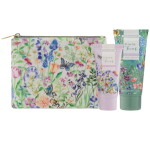 HEATHCOTE & IVORY Dárková sada péče o tělo s kosmetickou taštičkou Flower of Focus, zelená barva, plast, textil