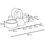 PLUSH NEST PLUSH NEST Hrací hrad s bazénem a 150 míčky šedý beránek