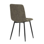 Židle jídelní, zelená látka cowboy, nohy černý kov