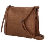 Trendy dámská koženková crossbody kabelka Maewa, hnědá