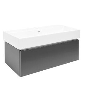 Koupelnová skříňka s umyvadlem SAT Feel 100x30x46 cm antracit mat SATFEEL100ANTU2 SATFEEL100ANTU2