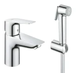 Grohe Umyvadlová baterie s bidetovou sprškou chrom / Umyvadlová baterie / Keramická kartuše 35 mm / EcoJoy perlátor (23773001)