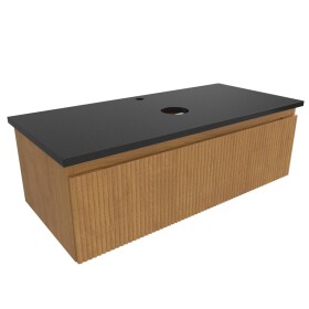 Koupelnová skříňka s krycí deskou SAT Evolution 98x30x44,5 cm dub medový mat SATEVO100DMZ SATEVO100DMZ