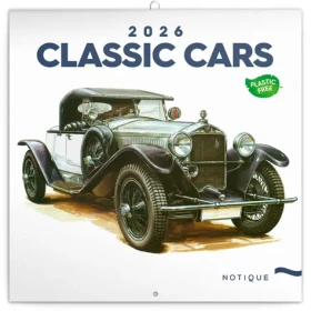 NOTIQUE Poznámkový kalendář Classic Cars – Václav Zapadlík 2026 / 30 x 30 cm (PGP-35480)