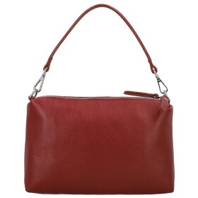 Trendy dámská kožená kabelka na rameno Annisa, tmavě červená