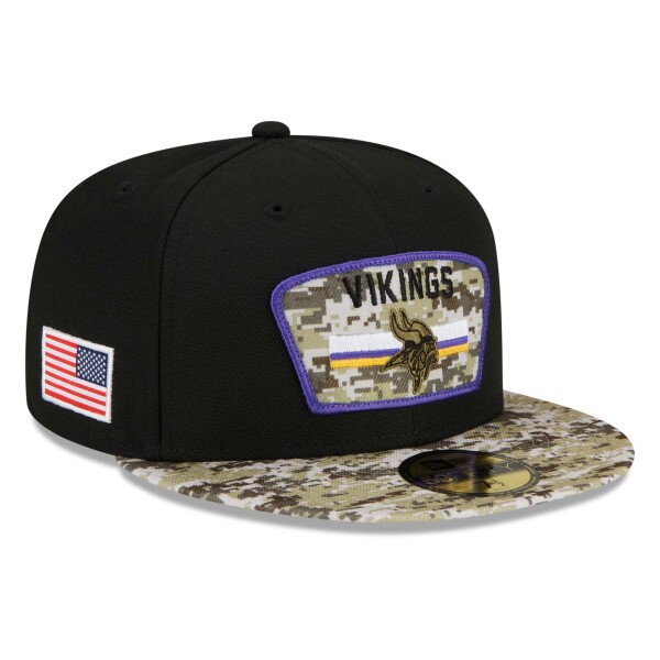 New Era Pánská kšiltovka Minnesota Vikings NFL 2021 On-Field Salute to Service 59FIFTY Fitted Velikost: 7
