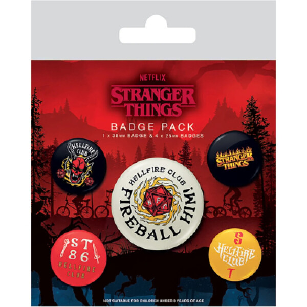 Stranger Things - set odznaků Hellfire club - EPEE Merch - Pyramid