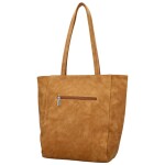 Trendy dámská koženková kabelka na rameno Faidra, camel