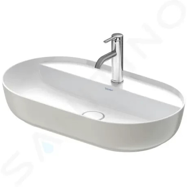 DURAVIT - Luv Umyvadlo na desku, 700x400 mm, bez přepadu, s otvorem pro baterii, bílá/matná šedá 0380702300