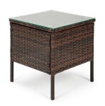 Ratanový kávový set v hnědé barvě