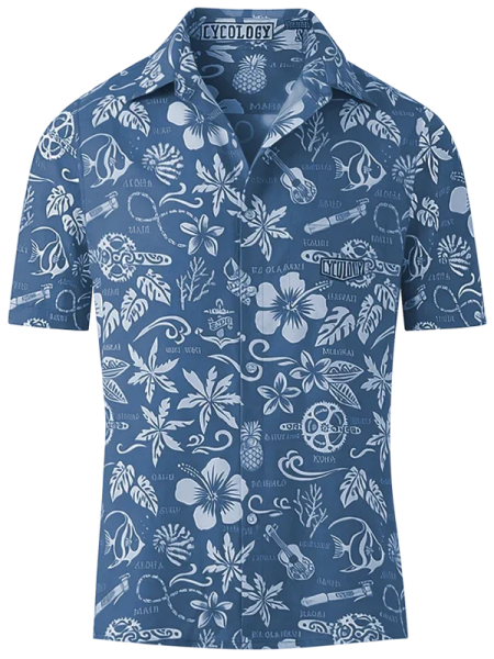 Gravel košile CYCOLOGY Hawaii, blue (Motiv Hawaii, velikost S)