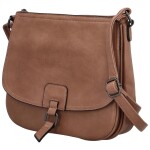 Trendy dámská koženková crossbody kabelka Gergana, tmavě starorůžová