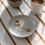 MADAM STOLTZ Mosazná mini lžička Palm, zlatá barva, kov