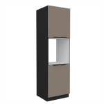 Vysoká skříňka pro vestavnou troubu Aria 60 DP-210 2F Barva korpusu: Dub artisan, Barva dvířek: GR - Graphite AFM