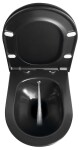 SAPHO - AVVA CLEANWASH závěsná WC mísa, Rimless, s bidetovou sprškou, 35,5x53cm, černá mat 100312-110
