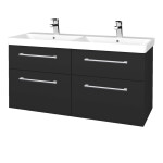 Dřevojas - Umyvadlová skříňka Q MAX SZZ4 120 - N03 Graphite / Úchytka T03 / N03 Graphite 332310C