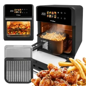Horkovzdušná fritéza GB950 černá / Horkovzdušná fritéza / 1800 W / 10 l / 8 programů (GB950)