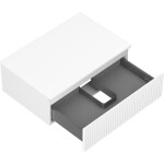 MEXEN/S - Rivel koupelnová skříňka pod umyvadlo 70 cm s deskou, 1 šuplík, reliéf , bílá mat 91A20-07023-1-BFC01