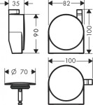 HANSGROHE - Exafill S Vrchní sada vanového výtoku, kartáčovaný černý chrom 58117340