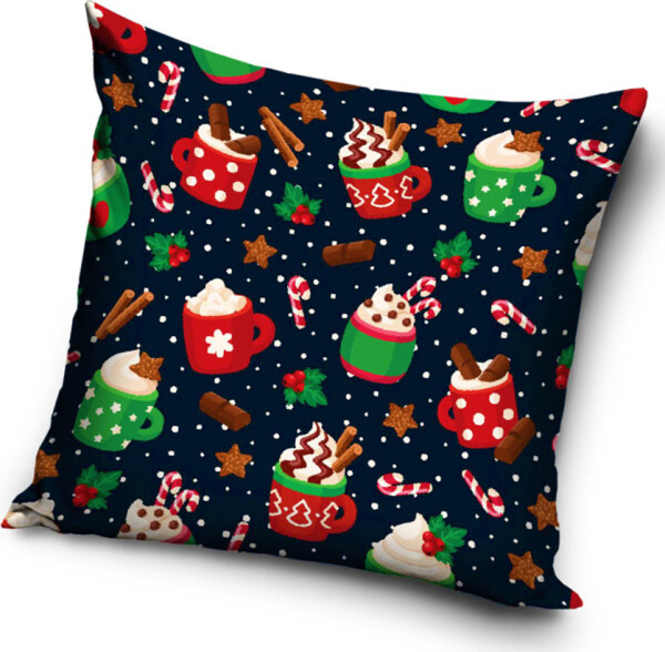 Dekorační polštářek Vánoční Horká Čokoláda