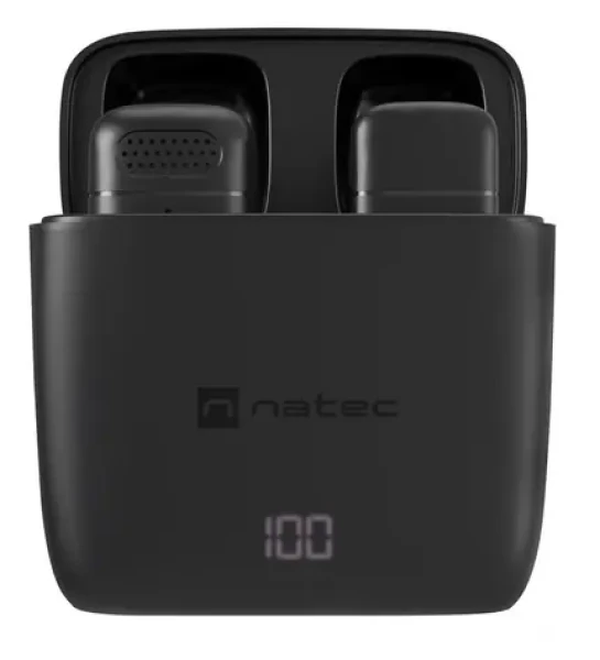 Natec Hopper Lavalier černá (NMI-2253) / Klopový mikrofon / sada 2 ks / bezdrátový / USB-C / 2.4 GHz (NMI-2253)