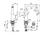 HANSA - Vantis Style Elektronická umyvadlová baterie, bateriové napájení, matná černá 5460220933