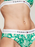 Dámské plavkové kalhotky UW0UW05366 0IE zelené se vzorem Tommy Hilfiger