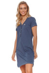 Dámská těhotenská košile 9505 blue plus - Doctornap tmavě modrá XXL