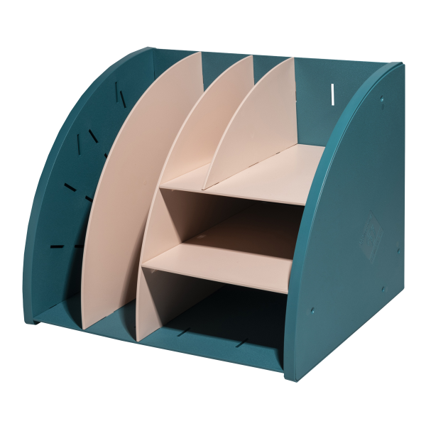 Stolní organizér Skandi, přihrádek, PS, petrolejovo-starorůžová