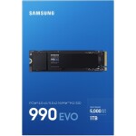 SAMSUNG 990 EVO 1TB / SSD / M.2 NVMe PCI-E 4.0 / TLC / R:5000 MBps / W:4200 MBps / IOPS: 680K800K / MTBF 1.5mh / 5y (MZ-V9E1T0BW)