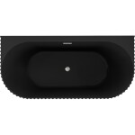 MEXEN/S - Sella volně stojící vana nástěnná reliéf 170 x 80, černá mat, sifon a přepad nikl kartáčovaný 52711708071-97