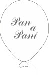 Balónek Pan a Paní s černým potiskem Balonky.cz Balónek Pan a Paní s černým potiskem Balonky.cz