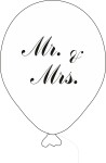Balónek Mr. & Mrs. s černým potiskem Balonky.cz Balónek Mr. & Mrs. s černým potiskem Balonky.cz