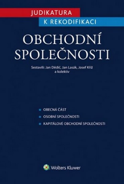 Judikatura rekodifikaci Obchodní společnosti