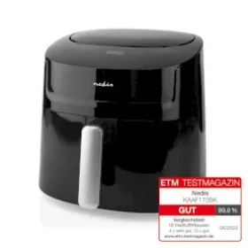 Nedis KAAF170BK černá / Horkovzdušná fritéza / 1800 W / 7.2 l / Časovač: 240 min / 8 programů (KAAF170BK)