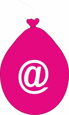 Balónek znak @ růžový balonky.cz Balónek znak @ růžový balonky.cz