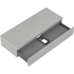 MEXEN/S - Rivel koupelnová skříňka pod umyvadlo 120 cm s deskou, 1 šuplík, reliéf , šedá mat 91A20-12023-1-BFC62