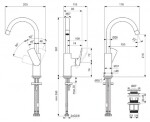 IDEAL STANDARD - Ceralife C Umyvadlová baterie s otočným výtokem a výpustí Click-Clack, chrom BE054AA