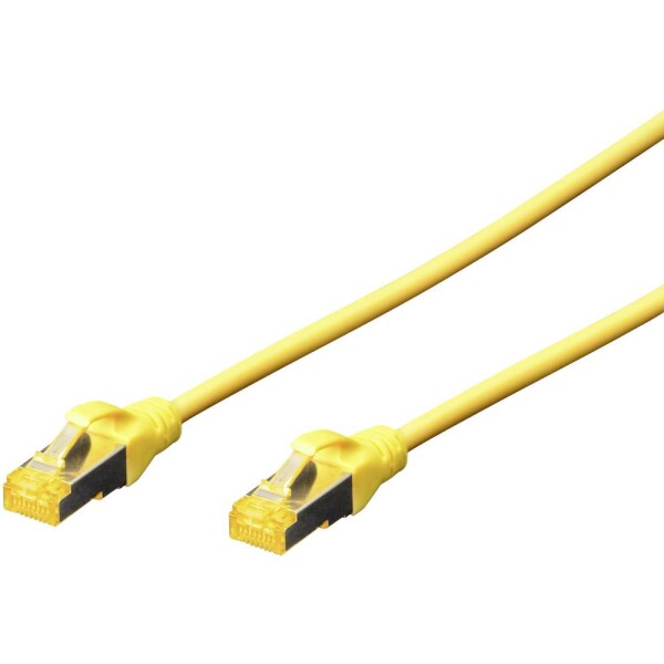 Digitus DK-1644-A-070/Y RJ45 síťové kabely, propojovací kabely CAT 6A S/FTP 7.00 m žlutá bez halogenů, kroucené páry , s ochranou, samozhášecí 1 ks