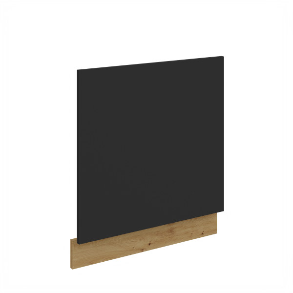 Dvířka na vestavnou myčku nádobí Aria ZM 570x596 Barva korpusu: Dub artisan, Barva dvířek: BL - Black AFM