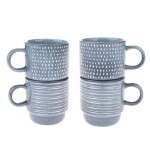 Sada 4 ks keramických hrnků SKY BLUE, 290 ml