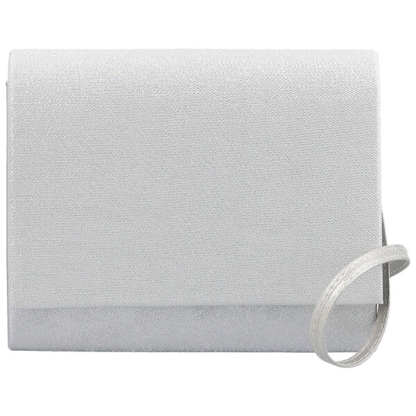 Módní dámská plesová kabelka Elvina, světle stříbrná